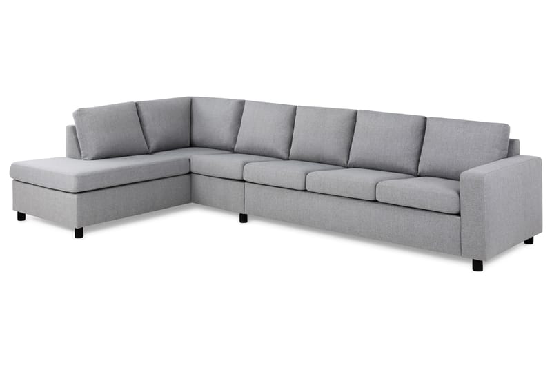 Crazy 5-sits Vänstervänd L-formad Schäslongsoffa i Tyg - Grå - Möbler - Soffa - Divansoffa & schäslongsoffa - 4 sits soffa med divan