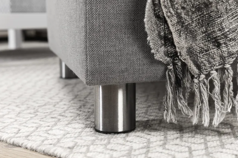 Crazy 5-sits Vänstervänd L-formad Schäslongsoffa i Tyg - Grå - Möbler - Soffa - Divansoffa & schäslongsoffa - 4 sits soffa med divan