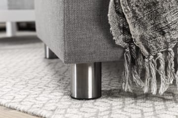 Crazy 5-sits Vänstervänd L-formad Schäslongsoffa i Tyg - Grå - Möbler - Soffa - Divansoffa & schäslongsoffa - 4 sits soffa med divan