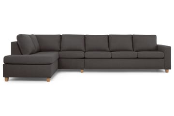 Crazy 5-sits Vänstervänd L-formad Schäslongsoffa i Tyg - Mörkgrå - Möbler - Soffa - Divansoffa & schäslongsoffa - 4 sits soffa med divan