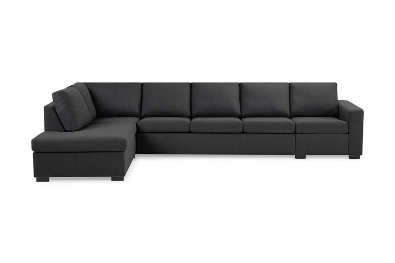 Crazy 5-sits Vänstervänd L-formad Schäslongsoffa i Tyg - Mörkgrå - Möbler - Soffa - Divansoffa & schäslongsoffa - 4 sits soffa med divan
