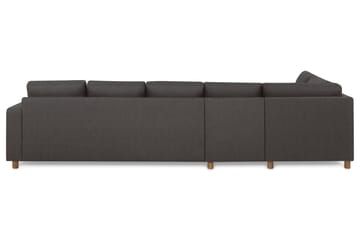 Crazy 5-sits Vänstervänd L-formad Schäslongsoffa i Tyg - Mörkgrå - Möbler - Soffa - Divansoffa & schäslongsoffa - 4 sits soffa med divan