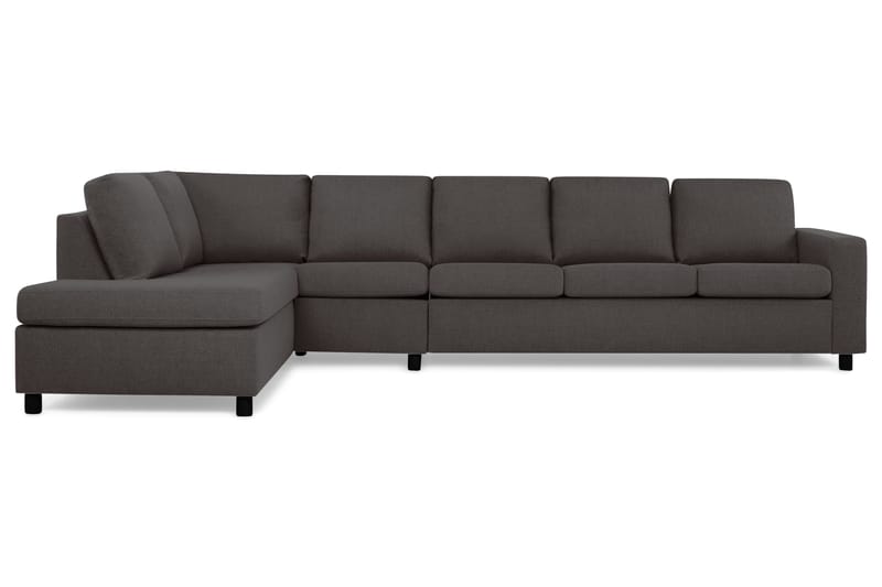 Crazy 5-sits Vänstervänd L-formad Schäslongsoffa i Tyg - Mörkgrå - Möbler - Soffa - Divansoffa & schäslongsoffa - 4 sits soffa med divan