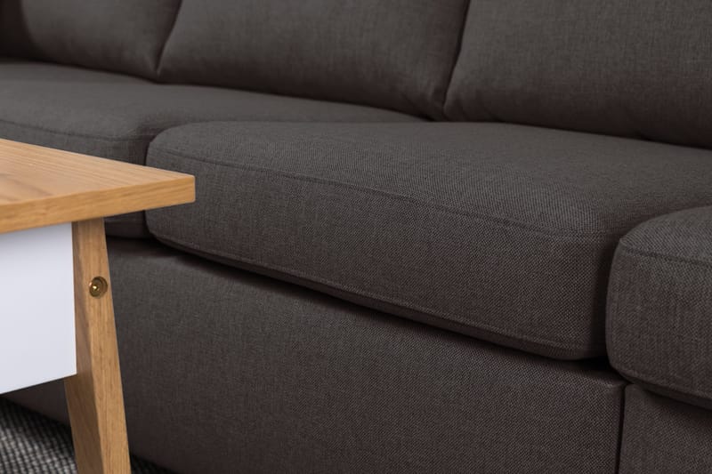 Crazy 5-sits Vänstervänd L-formad Schäslongsoffa i Tyg - Mörkgrå - Möbler - Soffa - Divansoffa & schäslongsoffa - 4 sits soffa med divan