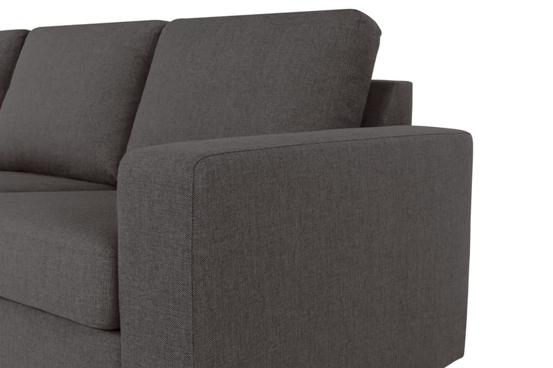 Crazy 5-sits Vänstervänd L-formad Schäslongsoffa i Tyg - Mörkgrå - Möbler - Soffa - Divansoffa & schäslongsoffa - 4 sits soffa med divan