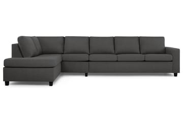 Crazy 5-sits Vänstervänd L-formad Schäslongsoffa i Tyg - Mörkgrå - Möbler - Soffa - Divansoffa & schäslongsoffa - 4 sits soffa med divan