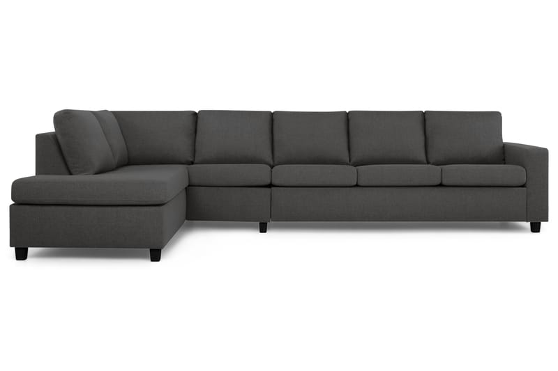Crazy 5-sits Vänstervänd L-formad Schäslongsoffa i Tyg - Mörkgrå - Möbler - Soffa - Divansoffa & schäslongsoffa - 4 sits soffa med divan