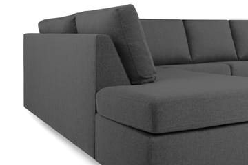 Crazy 5-sits Vänstervänd L-formad Schäslongsoffa i Tyg - Mörkgrå - Möbler - Soffa - Divansoffa & schäslongsoffa - 4 sits soffa med divan