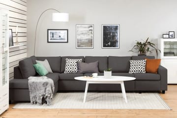 Crazy 5-sits Vänstervänd L-formad Schäslongsoffa i Tyg - Mörkgrå - Möbler - Soffa - Divansoffa & schäslongsoffa - 4 sits soffa med divan