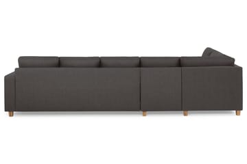 Crazy 5-sits Vänstervänd L-formad Schäslongsoffa i Tyg - Mörkgrå - Möbler - Soffa - Divansoffa & schäslongsoffa - 4 sits soffa med divan