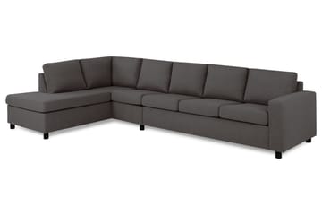 Crazy 5-sits Vänstervänd L-formad Schäslongsoffa i Tyg - Mörkgrå - Möbler - Soffa - Divansoffa & schäslongsoffa - 4 sits soffa med divan