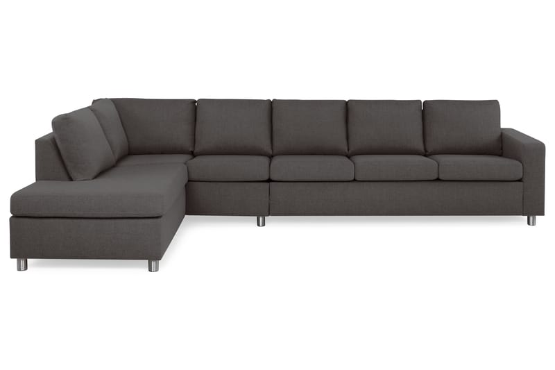 Crazy 5-sits Vänstervänd L-formad Schäslongsoffa i Tyg - Mörkgrå - Möbler - Soffa - Divansoffa & schäslongsoffa - 4 sits soffa med divan