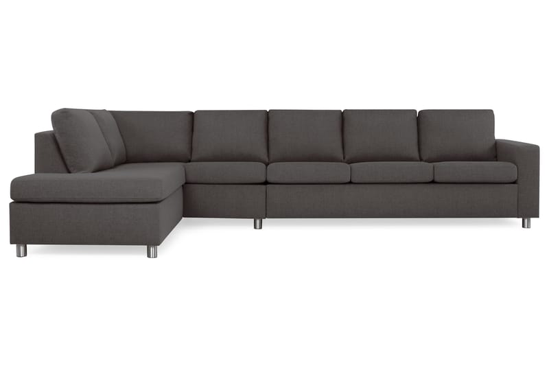 Crazy 5-sits Vänstervänd L-formad Schäslongsoffa i Tyg, Mörkgrå