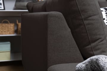 Crazy 5-sits Vänstervänd L-formad Schäslongsoffa i Tyg - Mörkgrå - Möbler - Soffa - Divansoffa & schäslongsoffa - 4 sits soffa med divan