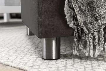 Crazy 5-sits Vänstervänd L-formad Schäslongsoffa i Tyg - Mörkgrå - Möbler - Soffa - Divansoffa & schäslongsoffa - 4 sits soffa med divan