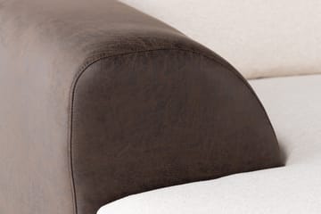 Cuba 5-sits Vänstervänd U-formad Soffa med Divan och Schäslong i Konstläder/Tyg - Brun / Beige - Möbler - Soffa - U-soffa