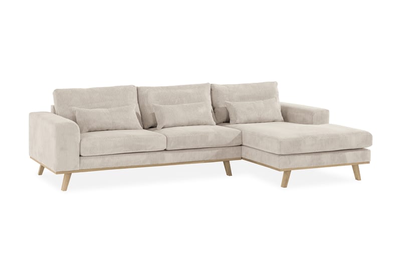 Divansoffa Haga Manchester - Beige - 4 sits soffa med divan - Divansoffa & schäslongsoffa