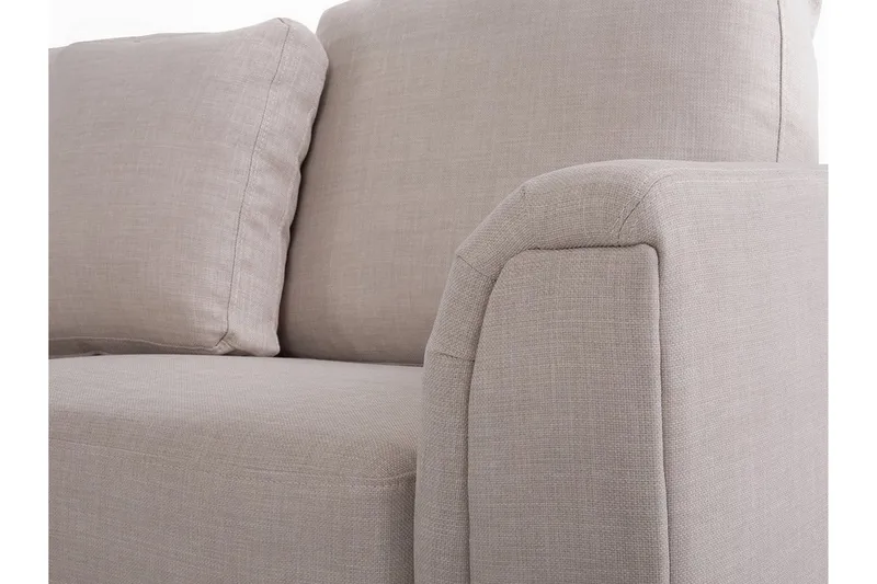 Dugard 4-sits Djup L-formad Hörnsoffa med Divan i Tyg - Beige - Möbler - Soffa - Divansoffa & schäslongsoffa - 4 sits soffa med divan