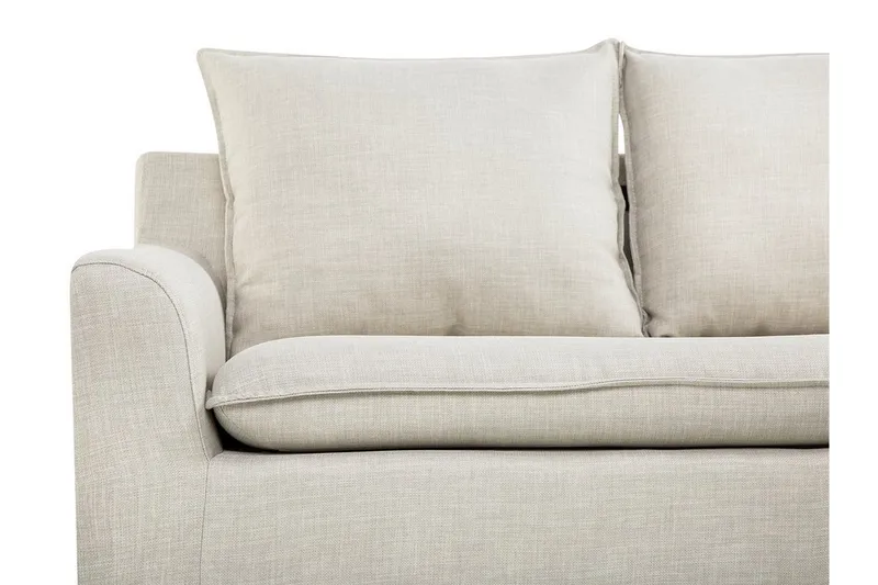 Elvenes 3-sits Höger L-formad Divansoffa 206 cm med Förvaring i Tyg - Beige - Möbler - Soffa - Divansoffa & schäslongsoffa - 4 sits soffa med divan