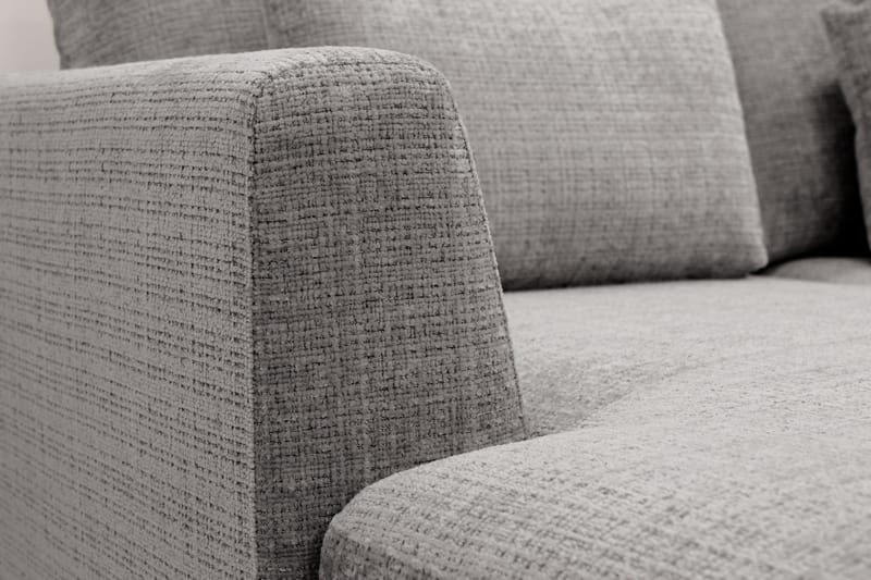 Florenz 4-sits Högervänd U-formad Soffa med Divan och Schäslong i Chenille - Ljusgrå - Möbler - Soffa - Divansoffa & schäslongsoffa - 4 sits soffa med divan