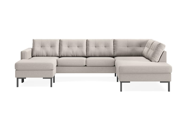 Frillestad 4-sits Högervänd U-formad Soffa med Divan och Schäslong i Tyg - Beige - Möbler - Soffa - Divansoffa & schäslongsoffa - 4 sits soffa med divan