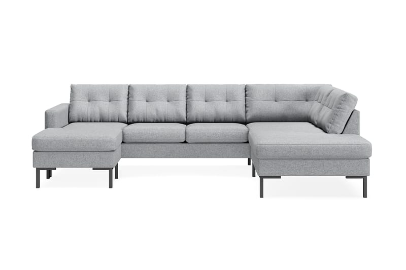 Frillestad 4-sits Högervänd U-formad Soffa med Divan och Schäslong i Tyg - Grå - Möbler - Soffa - Divansoffa & schäslongsoffa - 4 sits soffa med divan