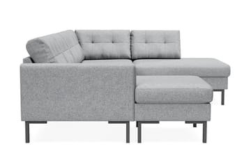 Frillestad 4-sits Högervänd U-formad Soffa med Divan och Schäslong i Tyg - Grå - Möbler - Soffa - Divansoffa & schäslongsoffa - 4 sits soffa med divan