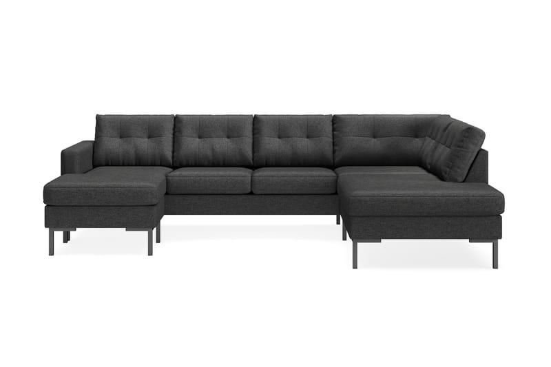 Frillestad 4-sits Högervänd U-formad Soffa med Divan och Schäslong i Tyg - Mörkgrå - Möbler - Soffa - Divansoffa & schäslongsoffa - 4 sits soffa med divan