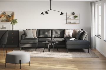 Frillestad 4-sits Högervänd U-formad Soffa med Divan och Schäslong i Tyg - Mörkgrå - Möbler - Soffa - Divansoffa & schäslongsoffa - 4 sits soffa med divan