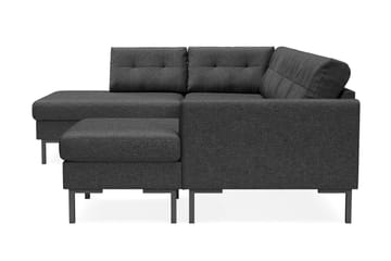 Frillestad 4-sits Vänstervänd U-formad Soffa med Divan och Schäslong i Tyg - Mörkgrå - Möbler - Soffa - Divansoffa & schäslongsoffa - 4 sits soffa med divan