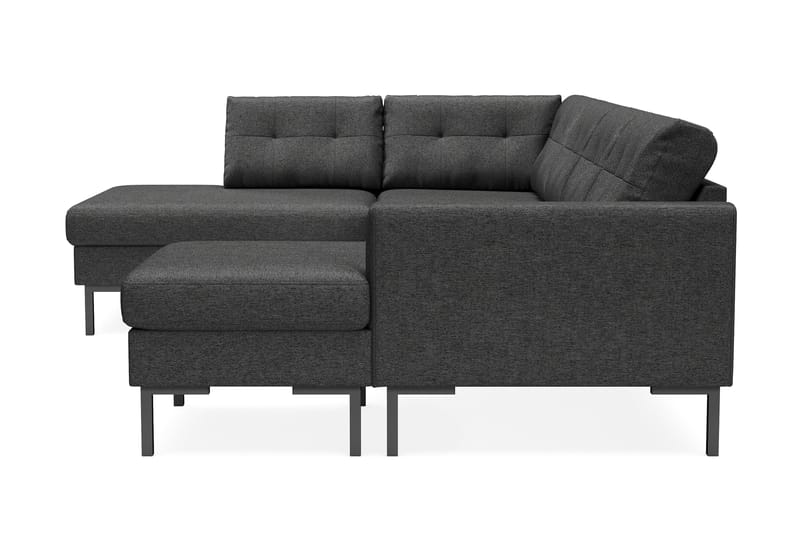 Frillestad 4-sits Vänstervänd U-formad Soffa med Divan och Schäslong i Tyg - Mörkgrå - Möbler - Soffa - Divansoffa & schäslongsoffa - 4 sits soffa med divan
