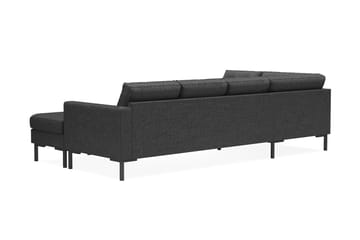 Frillestad 4-sits Vänstervänd U-formad Soffa med Divan och Schäslong i Tyg - Mörkgrå - Möbler - Soffa - Divansoffa & schäslongsoffa - 4 sits soffa med divan