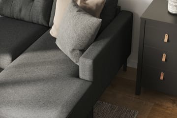 Frillestad 4-sits Vänstervänd U-formad Soffa med Divan och Schäslong i Tyg - Mörkgrå - Möbler - Soffa - Divansoffa & schäslongsoffa - 4 sits soffa med divan