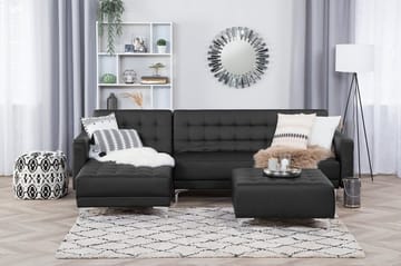 Hörnsoffa Najera - Svart - Möbler - Soffa - Divansoffa & schäslongsoffa - 4 sits soffa med divan