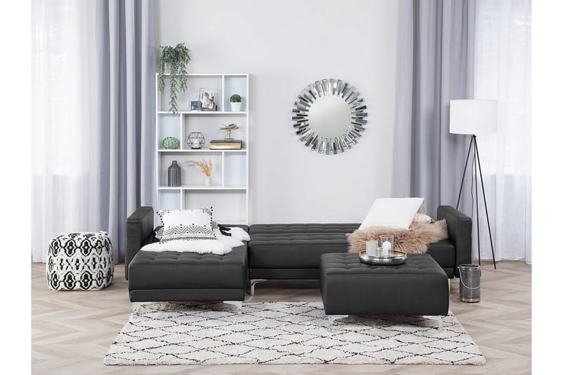 Hörnsoffa Najera - Svart - Möbler - Soffa - Divansoffa & schäslongsoffa - 4 sits soffa med divan