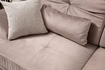Jaraad Divansoffa Höger - Beige/Svart - Möbler - Soffa - Divansoffa & schäslongsoffa - 4 sits soffa med divan