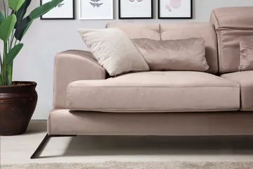 Jaraad Divansoffa Höger - Beige/Svart - Möbler - Soffa - Divansoffa & schäslongsoffa - 4 sits soffa med divan