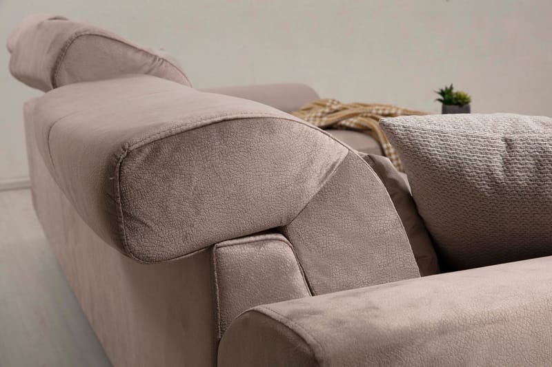 Jaraad Divansoffa Höger - Beige/Svart - Möbler - Soffa - Divansoffa & schäslongsoffa - 4 sits soffa med divan