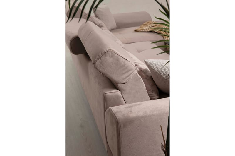 Jaraad Divansoffa Höger - Beige/Svart - Möbler - Soffa - Divansoffa & schäslongsoffa - 4 sits soffa med divan