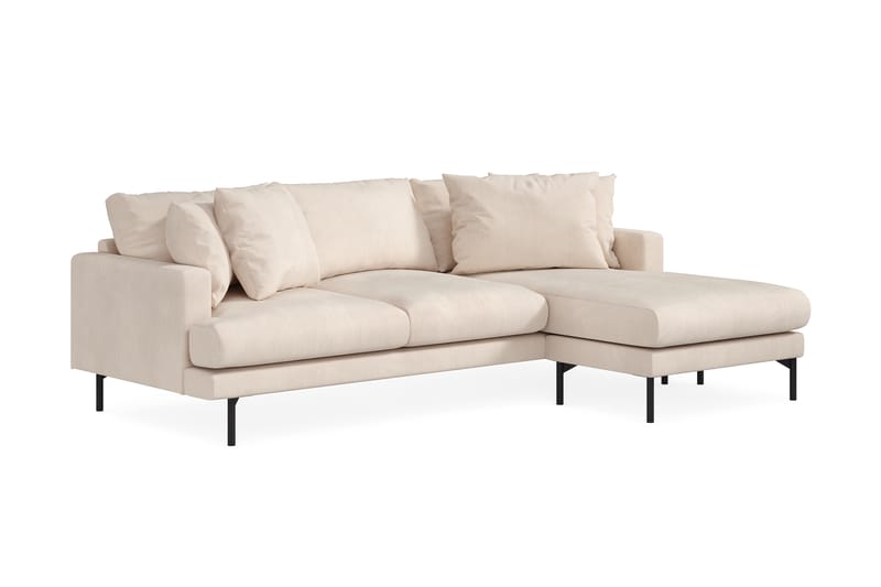 Menard 3-sits Högervänd L-formad Divansoffa i Manchester - Beige - Möbler - Soffa - Divansoffa & schäslongsoffa - 3 sits soffa med divan