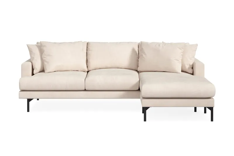 Menard 3-sits Högervänd L-formad Divansoffa i Manchester, Beige