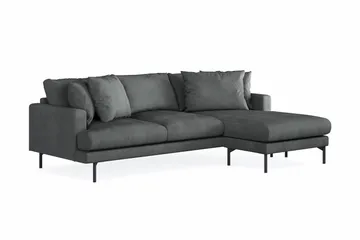 Menard 3-sits Högervänd L-formad Divansoffa i Manchester - Grå - Möbler - Soffa - Divansoffa & schäslongsoffa - 3 sits soffa med divan