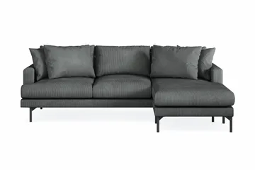 Menard 3-sits Högervänd L-formad Divansoffa i Manchester - Grå - Möbler - Soffa - Divansoffa & schäslongsoffa - 3 sits soffa med divan