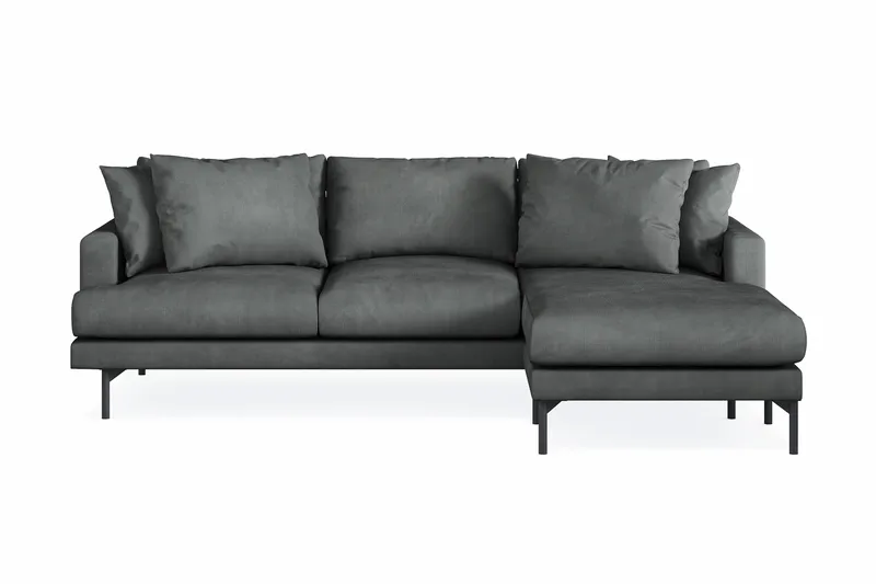 Menard 3-sits Högervänd L-formad Divansoffa i Manchester - Grå - Möbler - Soffa - Divansoffa & schäslongsoffa - 3 sits soffa med divan