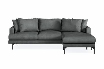 Menard 3-sits Högervänd L-formad Divansoffa i Manchester - Grå - Möbler - Soffa - Divansoffa & schäslongsoffa - 3 sits soffa med divan