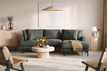 Menard 3-sits Högervänd L-formad Divansoffa i Manchester - Grå - Möbler - Soffa - Divansoffa & schäslongsoffa - 3 sits soffa med divan