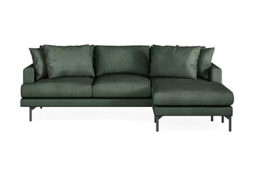 Menard 3-sits Högervänd L-formad Divansoffa i Manchester - Grön - Möbler - Soffa - Divansoffa & schäslongsoffa - 3 sits soffa med divan