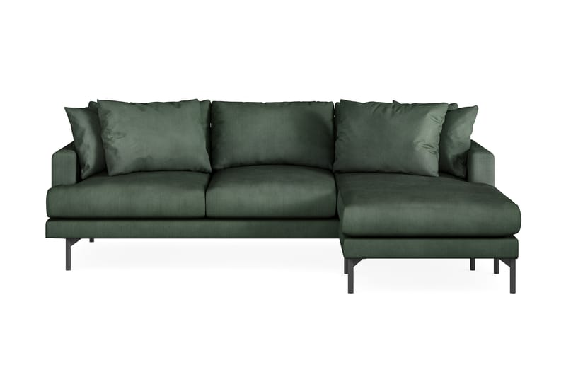 Menard 3-sits Högervänd L-formad Divansoffa i Manchester - Grön - Möbler - Soffa - Divansoffa & schäslongsoffa - 3 sits soffa med divan