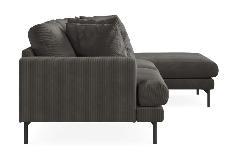 Menard 3-sits Högervänd L-formad Divansoffa i Manchester - Mörkgrå - Möbler - Soffa - Divansoffa & schäslongsoffa - 3 sits soffa med divan