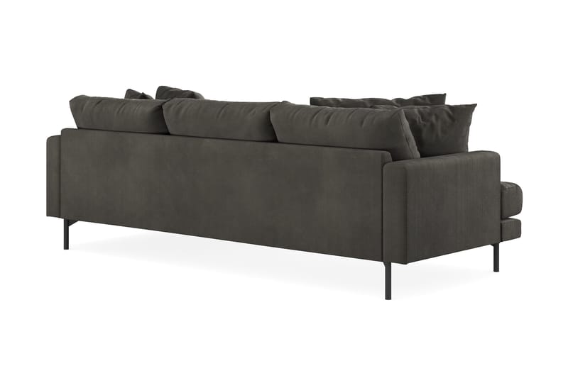 Menard 3-sits Högervänd L-formad Divansoffa i Manchester - Mörkgrå - Möbler - Soffa - Divansoffa & schäslongsoffa - 3 sits soffa med divan